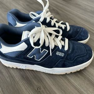 New balance 550 navy suede